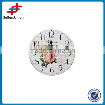 MDF wall clock with picture decorated