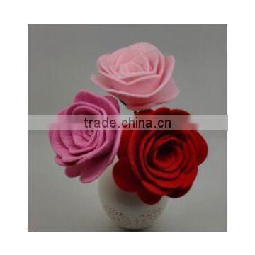 rose felt flower for flower vase pot