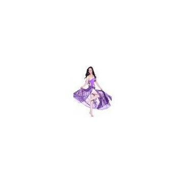 Ladies Purple green Pink Egyptian Belly Dance Costumes For performance Floral Print