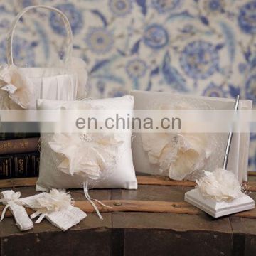vintage lace decoration guest book/ Pen/ Cake Knift/ Sever/ Toasting Flutes Set wedding favor