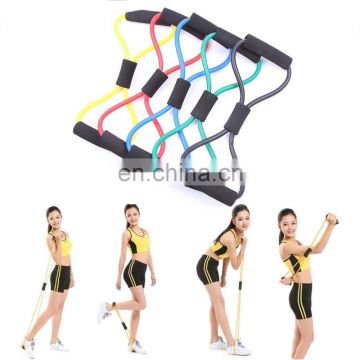 2017 Best Selling Fitness Exercise Yoga 8 Shaped Pull Rope Resistance Tube Bands