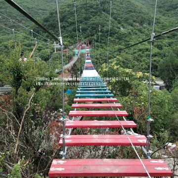 Scenic Amusement High Glass/Wooden Suspension Bridge with High Quality and Competitive Price