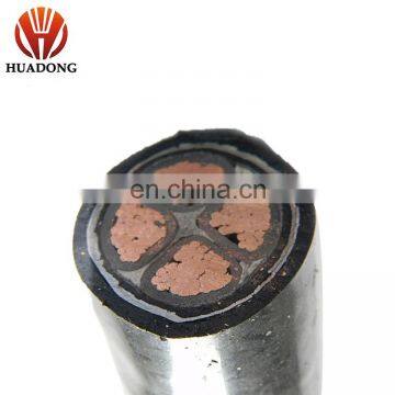 Huadong cable 600v 4 core low voltage 35mm2 copper XLPE armored power cable