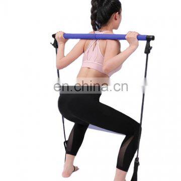 2021 Vivanstar Multifunction Pilates Stick Back Trainer with Resistance Band Body Use Stick Model YG6603 Yoga Stick