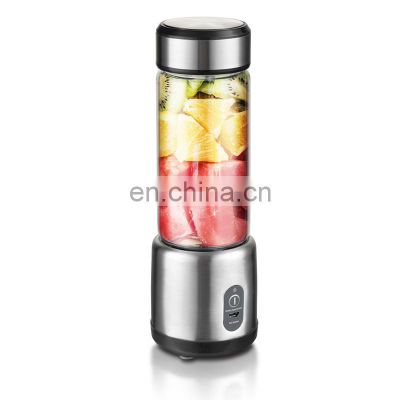 Hot Sale Item OEM 126W 6 Blades USB Rechargeable Portable Juicer Blender With 450ML Cup Capacity