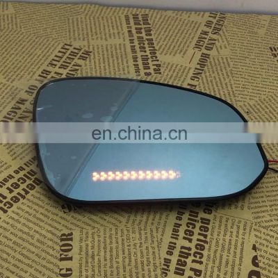 Panoramic rear view blue mirror glass Led turn signal Heating blind spot monitor for Volkswagen Tiguan,2pcs