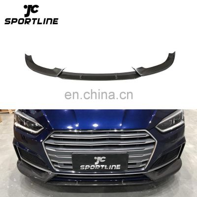 Facelift S5 Carbon Fiber Front Lip Splitter for Audi S5 B9 A5 SLINE 2017 2018 2019