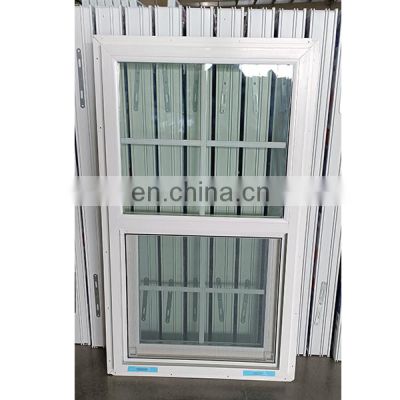 vinyl material for window pvc sash window single hung windows with double glass grill