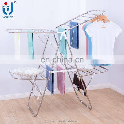 Fold Out Garden Folding Laundry Hanging Clothes Drying Rack Hanger For Baby