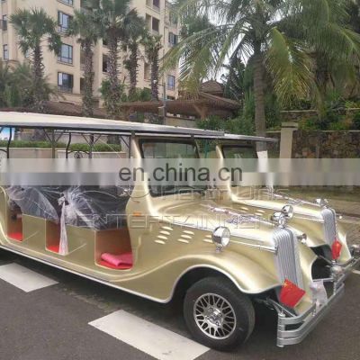 Professional amusement park resorts electric car tourist sightseeing bus for sale