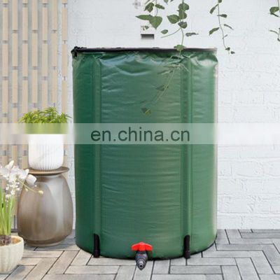 55 gallon collapsible plastic pvc tarpaulin foldable rain water tank barrel with a lid