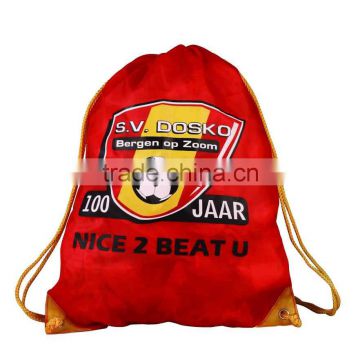 Hot Selling Custom Promotion Nylon Polyester Drawstring Sackpack Bag