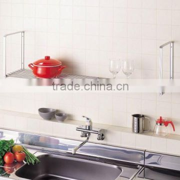 Stain-resistant and Stainless steel expanding shelf for kitchen made in Japan