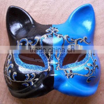 Half Blue Half Black Party Man Masks