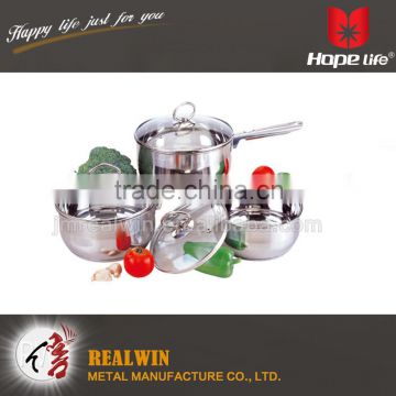6pcs stainless steel cookware capsule bottom cookwares , ovenproof pot