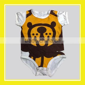 High Quality Products Bros Baby Lion Unisex Printed Short Sleeve Cotton Romper Onesie