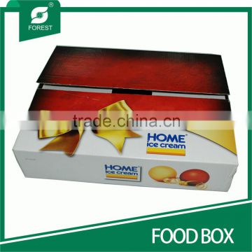DISPOSABLE CUSTOM PRINT CORRUGATED FOOD BOX FOR ICE CREAM