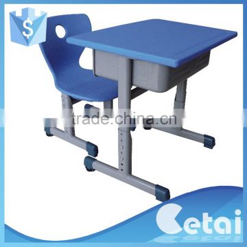 Plastic kids study adjustable desk and chair for kids