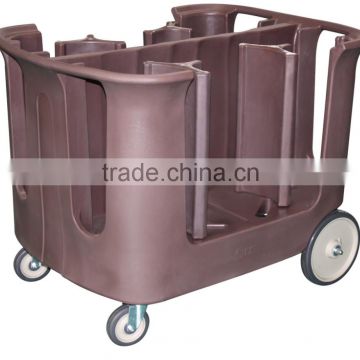 Roto-molded adjustable dish transfer cart dish serving cart dish trolly use in hotel and restaurant