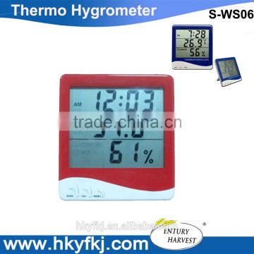 Large lcd display thermohygro meter desktop temperature humidity thermo logger (S-WS06)