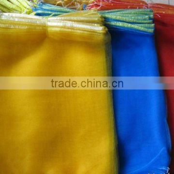raschel mesh plastic bags for firewood with drawstring