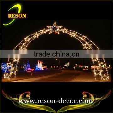 Christmas lighted arch metal outdoor arch