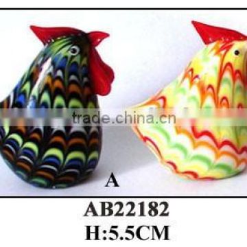 beautiful glass striated cock for Easter gifts