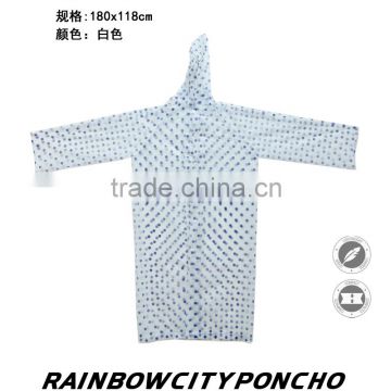 promotional PEVA raincoat with in print all over the body