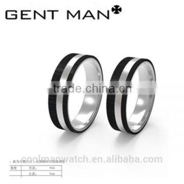 2016 new design fashion jewelry wholesale custom logo carbon fiber rings fo couples