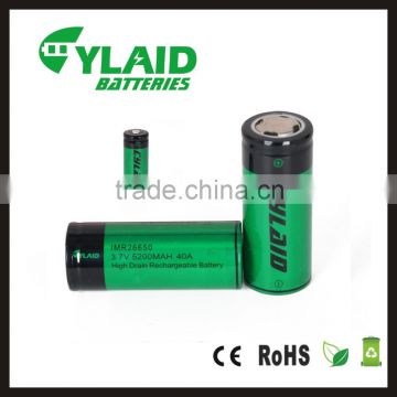 New cheapest highest amps IMR 26650 5200 3.7v 40A Battery Cylaid Green Cylindrical Tube Mod Best Ecig Rechargeable Battery