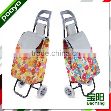 colorful 600D fabric shopping trolley JX-A2D-1
