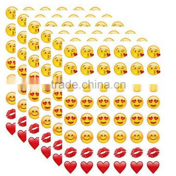 Love and kiss emoji Face Vinyl Sticker for Phone Laptop Decor