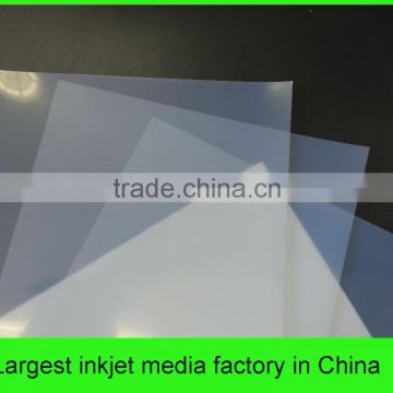 China leading factory inkjet media PET film/backlit film/PET film