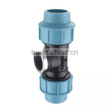 PP compression fittings PN10 female tee for water supply