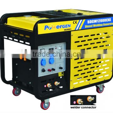 Hot Sale!!!POWER-GEN Air Cooled Open Type 10kw Portable Diesel Welding Machine