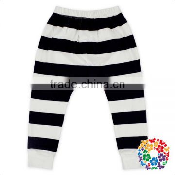 Fancy Black And White Stripe 100% Cotton Toddler Boys Hip Hop Harem Pants Baby Pant
