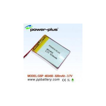 2011 crazy sell!!! 820mAh/3.7V rechargeable Li-Polymer battery 483450