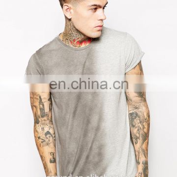 tshirt With Vertical Spray Effect Print/print tshirt custom design/high fashion men clothing print tshirt model-sc347