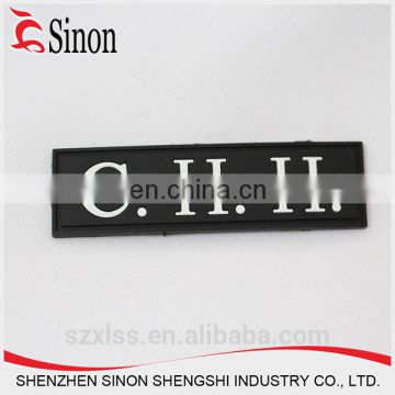 soft printing name silicone 3d rubber patch