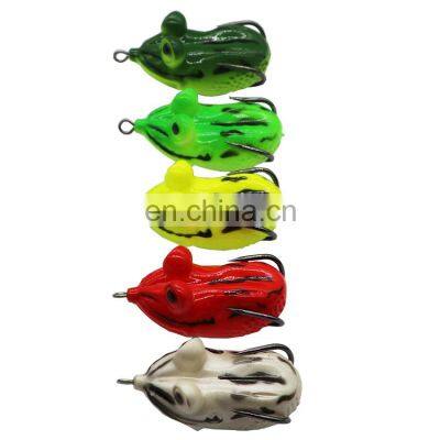 Double Hook Frog Wobbler Soft Bait Jigging Fishing Lures 55mm11g Artificial Crankbait Minnow Topwater Fishing tackle