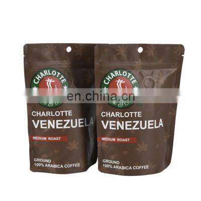250g/500g high barrier custom printed foil coffee packaging bags square bottom zipper pouch