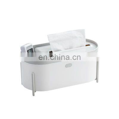 Luxury Bathroom Livingroom Plastic Tissue Box With Logo Dispenser Box Roll Paper Dispenser For Home