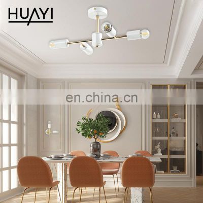 HUAYI Creative Design Modern Retro Home Hotel Simple 6 Lamp Holder Decorative Led Ceiling Lamp
