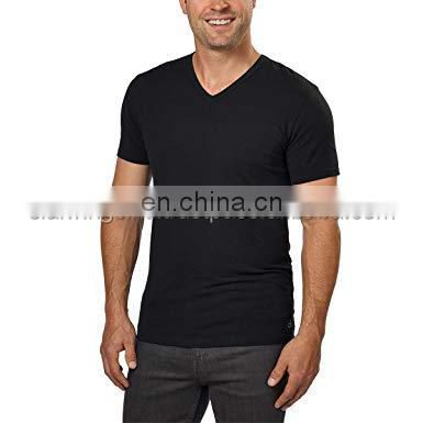 V-neck T-Shirt For Men Skin Fit Pattern Custom Colors Plain Gym T-Shirt
