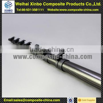 High hardness carbon fiber telescopic pole with 3K glossy surface finish