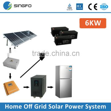 Factory Direct Pricing 6KW Home Off Grid Solar Power System