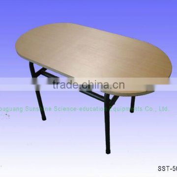 wood&steel dining table