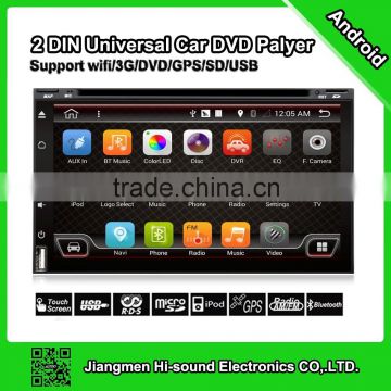 2016 univeral 2 din android car dvd with gps/ dvd/aux/ rds