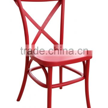 plastic cross-back dining chair