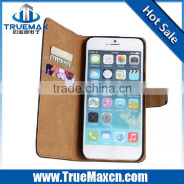 Hot Selling for iPhone 6 Genuine Leather Wallet Case